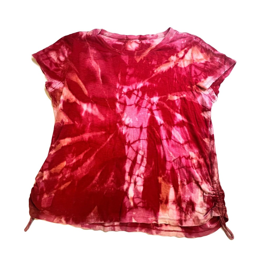 Tie Dye Adjustable Drawstring Blouse - image 1